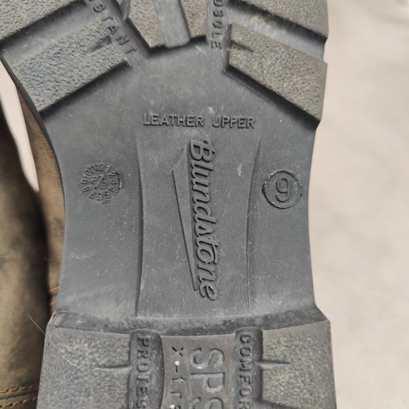 Blundstone Classics 585 Boots Mens 9 US 10 Rustic Brown Leather Chelsea Pull On - Picture 10 of 12